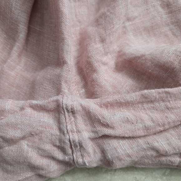 Women's Tahari Pink Linen Cropped Capri Pants - Medium - Picture 5 of 5